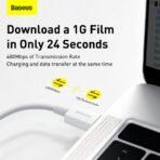 Baseus USB-C to Lightning Cable 20W Fast Charging with Strap - Image 4