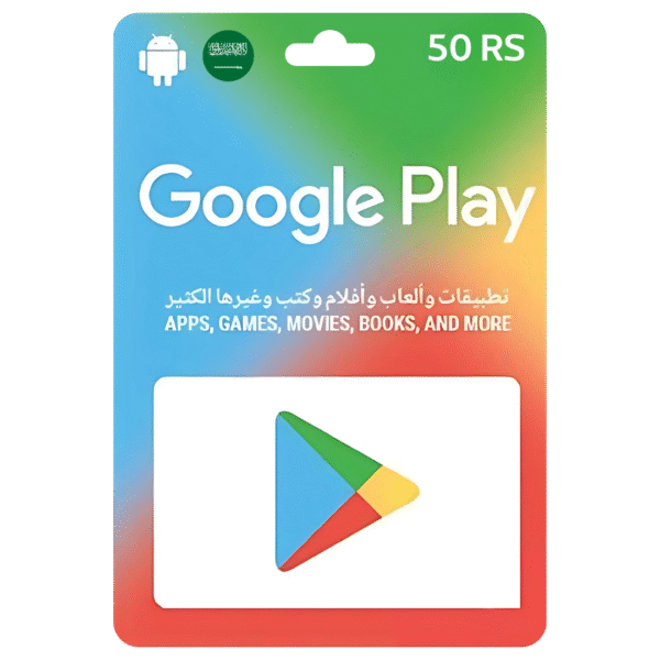 50 RS GOOGLE PLAY -Gift Cards- KSA