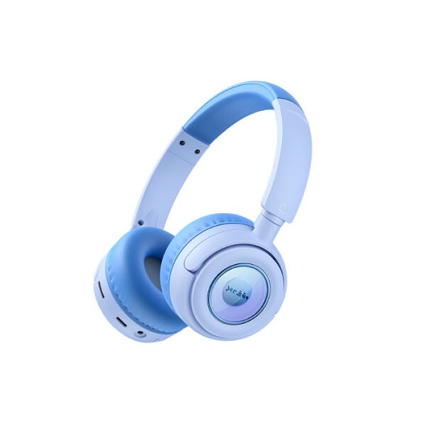 Yesido EP06 Kids Wireless Bluetooth Headset - Noise Reduction & RGB Lighting – Powder Blue