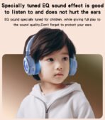 Yesido EP06 Kids Wireless Bluetooth Headset - Noise Reduction & RGB Lighting – Powder Blue - Image 3