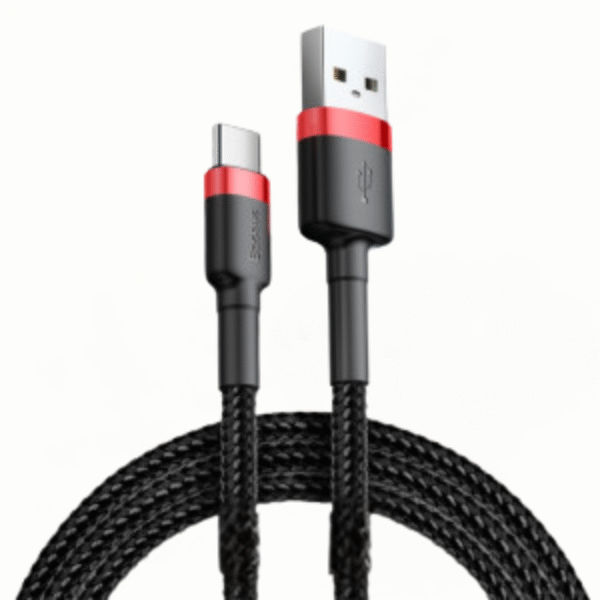 Baseus ( 1-2 Meter ) Cafule Cable For Type - C Black/Red