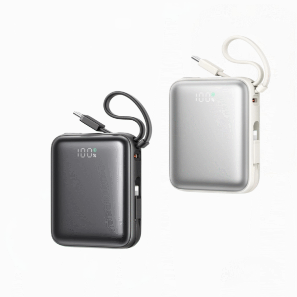 Joyroom Mini Fast Charging Powerbank 10000 MAH With Lightning & Type-C Dual Cables JR-PBF27
