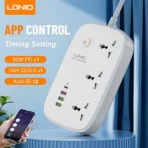 ⁦LDNIO Wi-Fi Smart Power Strip – 3 AC Outlets, 30W Max, 2m Cord⁩ - الصورة ⁦7⁩