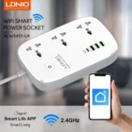 ⁦LDNIO Wi-Fi Smart Power Strip – 3 AC Outlets, 30W Max, 2m Cord⁩ - الصورة ⁦6⁩