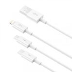 Baseus Superior Series USB to Micro+Lightning+Type-C Cable – 1m, 3.5A Fast Charging - Image 11