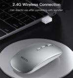 ⁦Yesido KB15 Slim 2.4G Rechargeable Wireless Mouse – Silver⁩ - الصورة ⁦4⁩