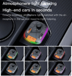 ⁦Yesido FM Transmitter PD 20W Y45 Wireless Car Adapter with USB-C and Bluetooth⁩ - الصورة ⁦4⁩