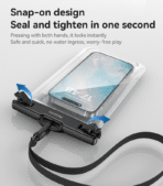 ⁦Yesido WB49 Portable Waterproof Phone Case with Lanyard⁩ - الصورة ⁦2⁩