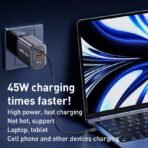 ⁦Remax Digital Display Gan Fast Charger 45W U2-AC45W⁩ - الصورة ⁦2⁩