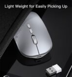 ⁦Yesido KB15 Slim 2.4G Rechargeable Wireless Mouse – Silver⁩ - الصورة ⁦3⁩