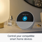 ⁦Amazon Echo Spot Smart Alarm Clock With Alexa – Black⁩ - الصورة ⁦2⁩
