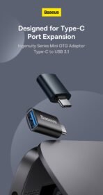 Baseus Series Mini Otg Adapter Type-C To Usb-A 3.1A - Image 2