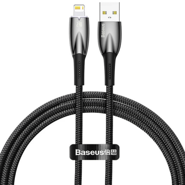 Baseus Glimmer Series 1M USB to Lightning Cable 2.4A Black