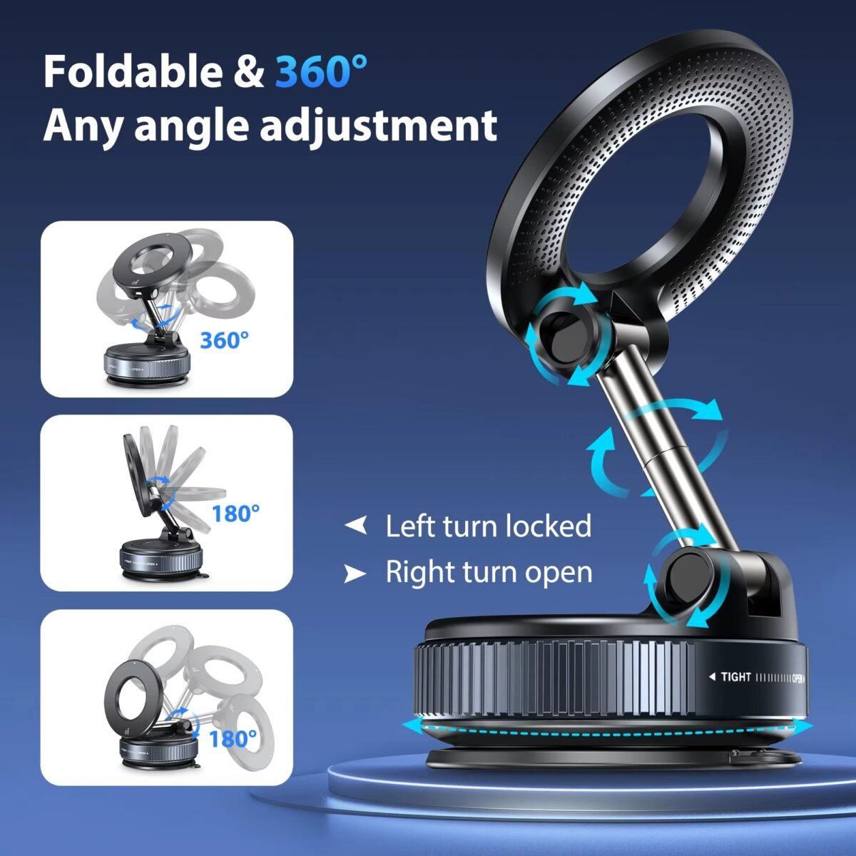 ⁦X68 Vacuum Suction Magnetic Phone Bracket⁩ - الصورة ⁦2⁩