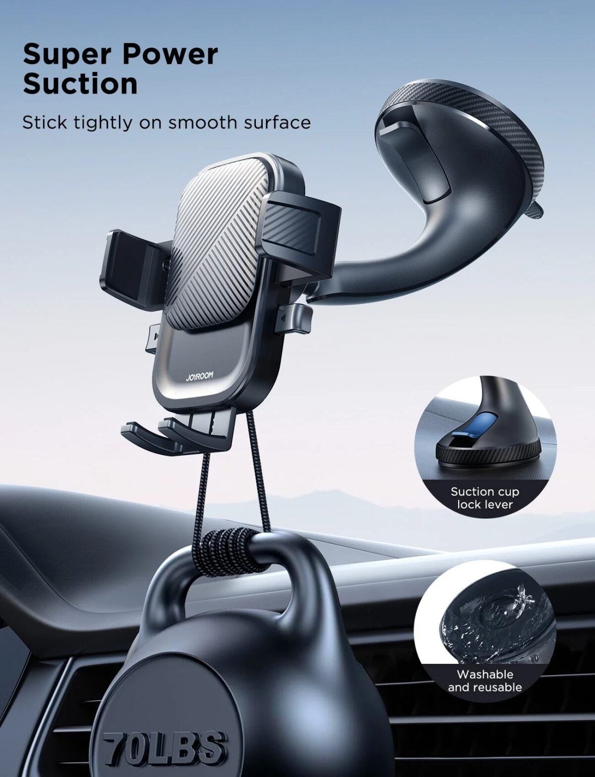 Joyroom JR-OK6 Car Phone Mount Holder - Image 4