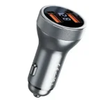 Remax Digital Display Car Charger 2Usb Multi-Compatible 45W (Tarnish) RCC325