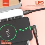 Moxom Type-C To Lightning PD 60W LED Fast Charging 180 Rotation Data Cable MX-CB12 - Image 5