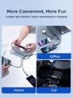 Joyroom S-A18 3-in-1 Data Cable Type-C to Lightning + Type-C + Micro 0.3m - Image 2