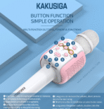 ⁦KAKUSIGA Wireless Microphone Speaker (Pink) KU Chang Series KSC-700⁩ - الصورة ⁦3⁩