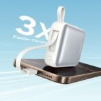 ⁦Joyroom Mini Fast Charging Powerbank 10000 MAH With Lightning & Type-C Dual Cables JR-PBF27⁩ - الصورة ⁦3⁩