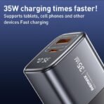 ⁦Remax Digital Display Gan Fast Charger RP-U2-AC35⁩ - الصورة ⁦2⁩