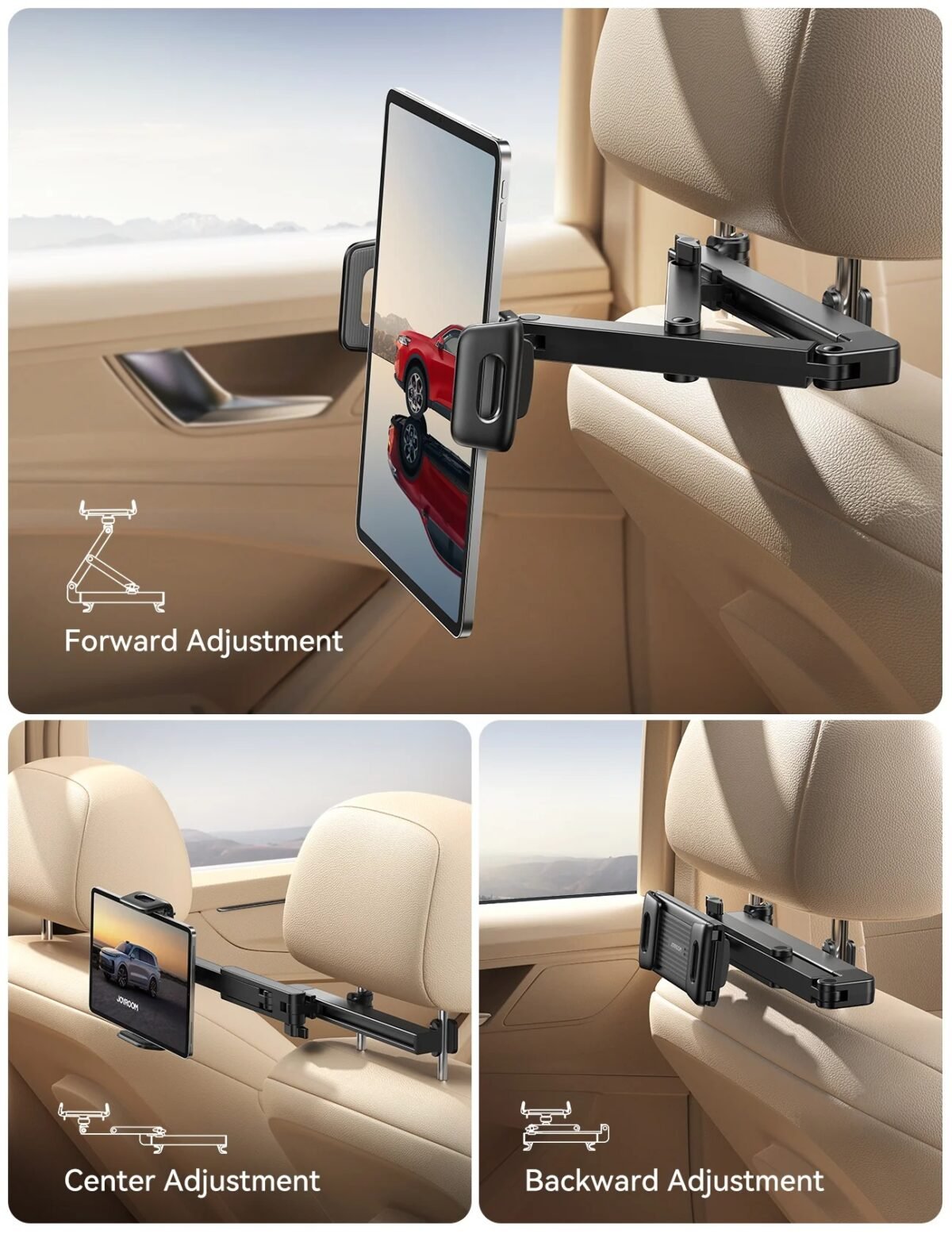 Joyroom JR-ZS433 Car Headrest Tablet Mount Holder - Image 4