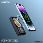 Moxom 5000mAh Magnetic Wireless Power Bank PD20W Transparent LED LX-PB804 White - Image 2