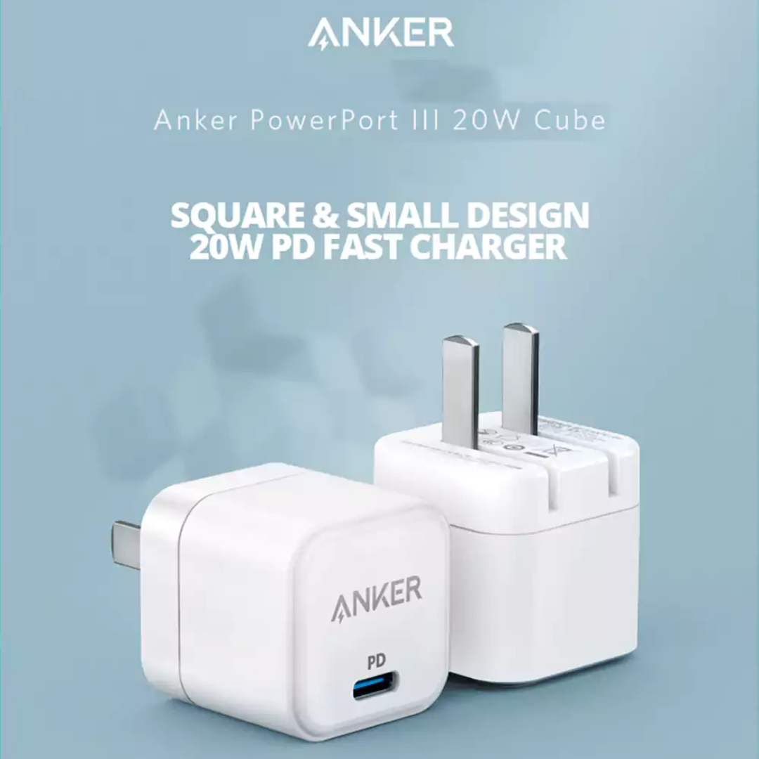 2 Anker PowerPort III 20W Cube Charger – A2149P21 – White - Image 2