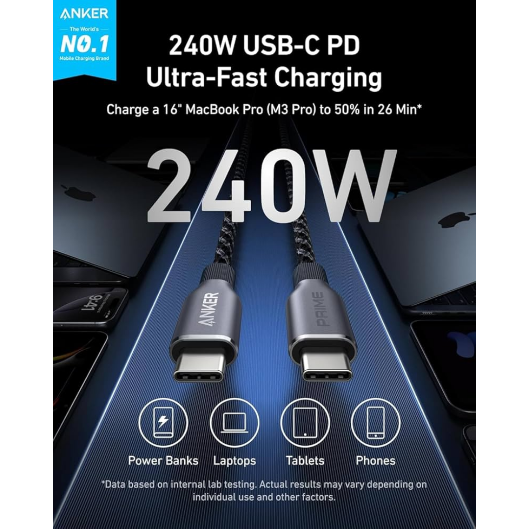 3 ANKER POWERLINE III FLOW USB-C TO USB-C CABLE 240W - Image 2