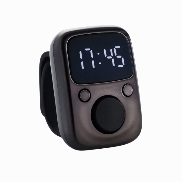 Digital Tasbih Ring With Clock