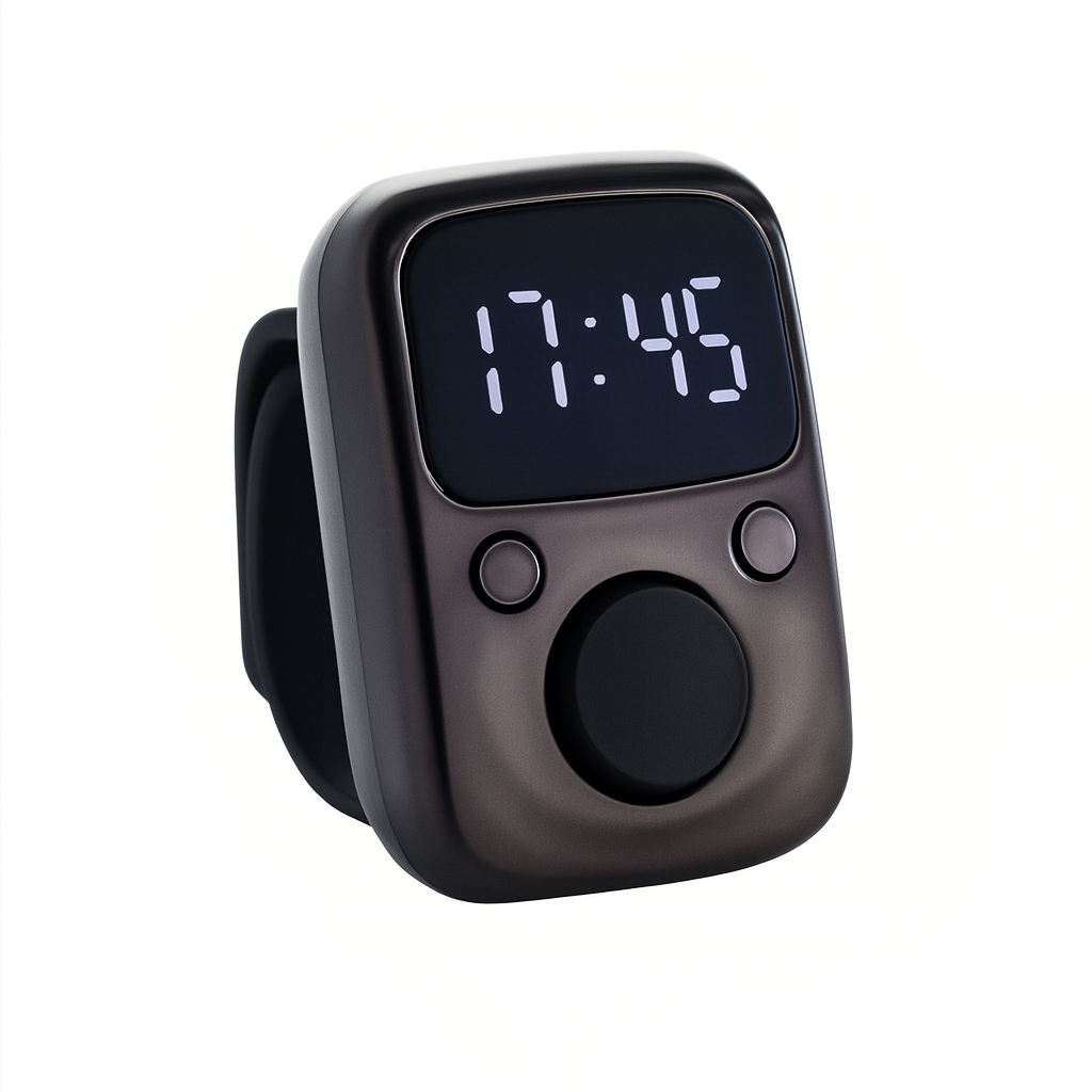 ChatGPT Image Oct 25, 2025, 08_53_32 PM Digital Tasbih Ring With Clock - Image 1