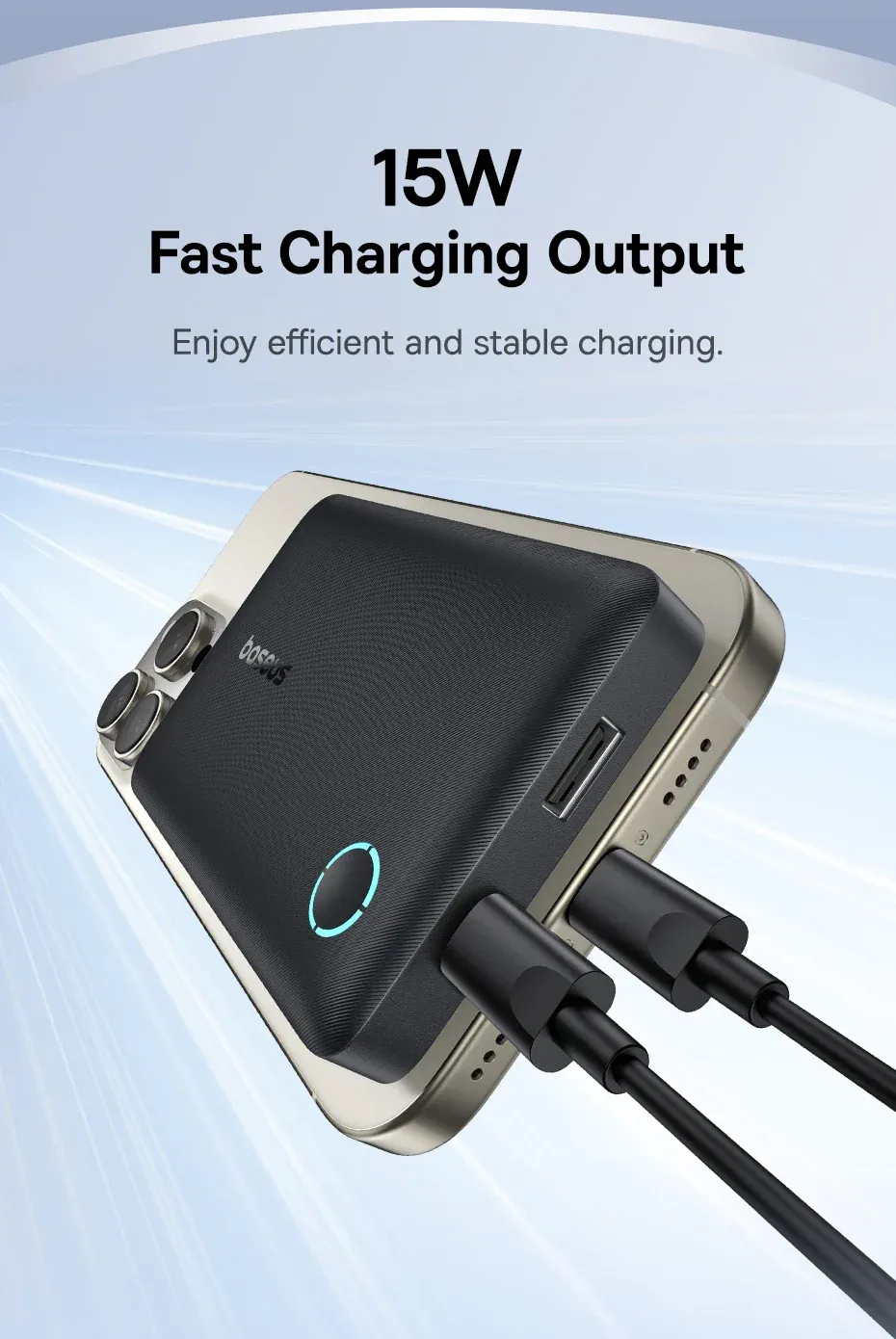 imgi_10_S1b19770c032c4212918f5ccc58e3a013K Baseus Enerfill FP11 Fast Charging Powerbank 10000 MAH 15W - الصورة 3