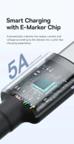 2PCS BUNDLE Baseus PD100W Fast Charging Type-C TO Type-C Cable 3.3FT - Image 6