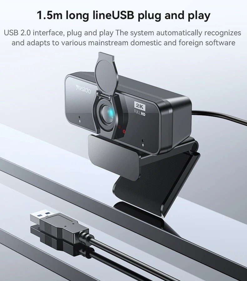 imgi_14_8208010 Yesido USB Webcam 2K HD - Image 2