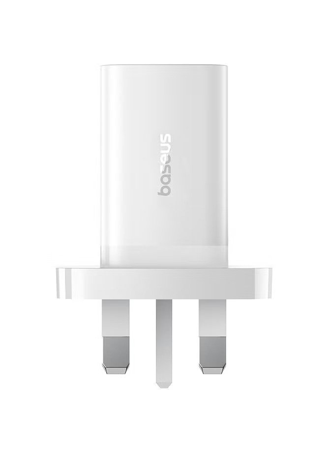 imgi_151_df58826d-25c9-4a37-a539-d152c31851ad Baseus 40W Dual-Output Fast Charging Adapter USB-C TO USB-C Ports Moon White - الصورة 4