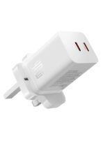 Baseus 40W Dual-Output Fast Charging Adapter USB-C TO USB-C Ports Moon White