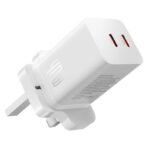 Baseus 40W Dual-Output Fast Charging Adapter USB-C TO USB-C Ports Moon White