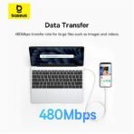 ⁦Baseus PD100W Fast Charging Type-C To Type-C Cable 1Meter⁩ - الصورة ⁦4⁩