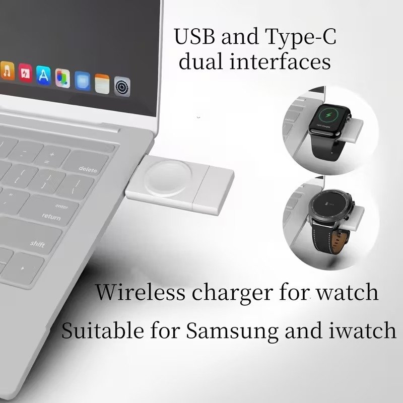 imgi_45_d25b438e-3902-4d6d-9857-5df68dbd60d2 Portable Galaxy Watch Charging Dongle Portable Apple Watch Charger Dual Side Plug - Image 2