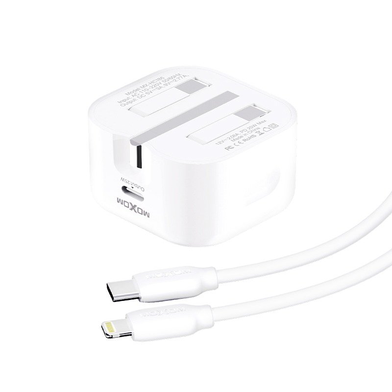 imgi_6_46916a53ab Moxom Usb-C Power Adapter 25W With Usb-C To Usb-C Cable MX-HC186 - الصورة 1