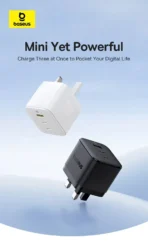 Baseus 65W Gan Adapter 2USB-C Port+USB-A Fast Charger - Image 3