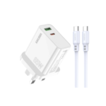 Kakusiga PD 65W Fast Charger Dual-Port (1C1A) With Type-C To Type-C Cable KSC-943