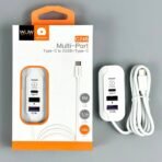 Wuw Multi-Port USB To 2USB+Type-C 1M C245 - Image 2