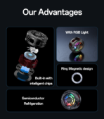 ⁦Yesido Phone Cooler With Temprature Semiconductor Cooling C226⁩ - الصورة ⁦2⁩