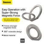 ⁦Baseus Halo Series Foldable Metal Ring Stand 360 Rotation⁩ - الصورة ⁦2⁩