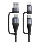 Joyroom 4IN1 Fast Charging Data Cable Works With PD/USB Chargers 60PD C To L 60W C To C S-A37