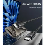 Yesido Dual Type-C To Type-C 3A Max Fast Charge 60W Output - Image 2