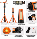 ⁦Toby Led Camping Light CPL-T50 Extendable Tripod Lantern – Type-C Charging⁩ - الصورة ⁦2⁩