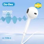 ⁦Go-Des Mono Single Ear Type-C Earphone With Mic GD-EP210⁩ - الصورة ⁦2⁩