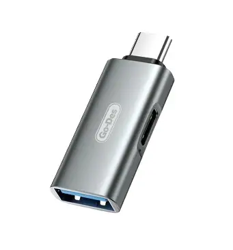 ct073 Go-Des GD-CT073 USB-A + USB-C to USB-C Dual Adapter - الصورة 1